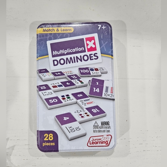 Lakeshore Math Learning Set. Multiplication Dominoes. Dry Erase Sheets. Numbers - Picture 1 of 5